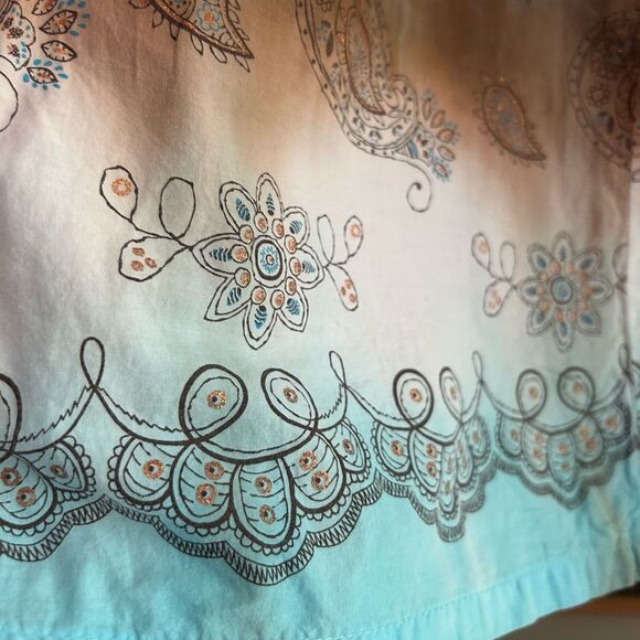 Brown and Cream Knee-Length Skater Skirt Size 11 - Picture 4 of 16